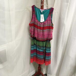 Speechless sleeveless multi-colored dress Size Small